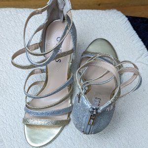 Guess silver gold dress sandals